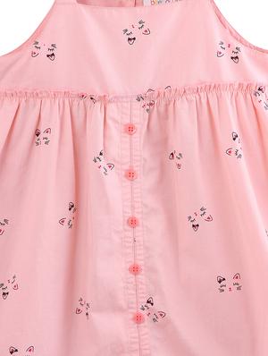 pink cotton frock - 17544099 - Standard Image - 3
