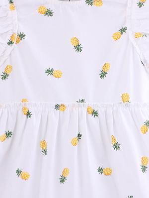 white cotton frock - 17544101 - Standard Image - 3