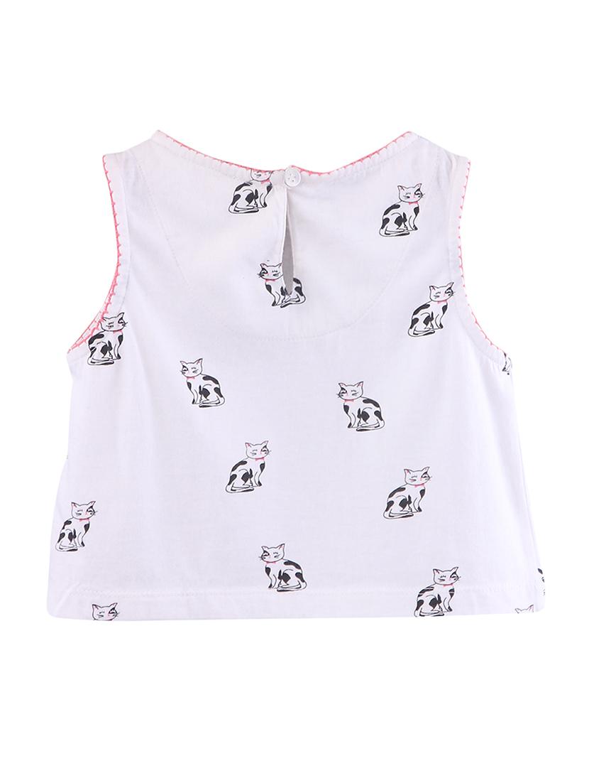 white cotton regular top - 17544109 - Zoom Image - 2