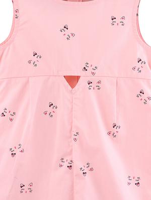 pink cotton full length jumpsuit - 17544112 - Standard Image - 3