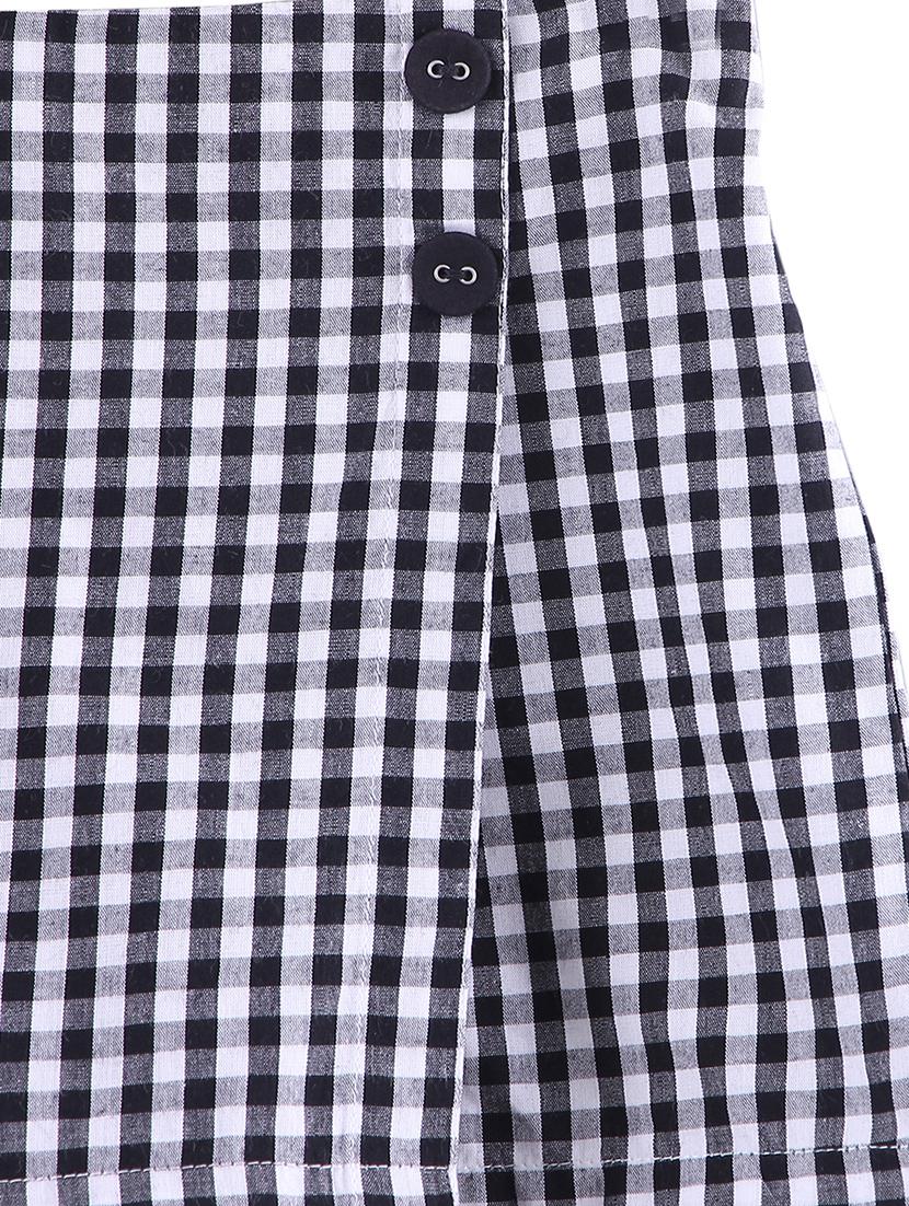 black cotton aline skirt - 17544131 - Zoom Image - 3