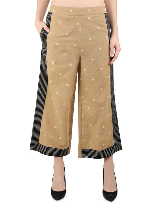 beige straight palazzo - 17544161 - Standard Image - 1