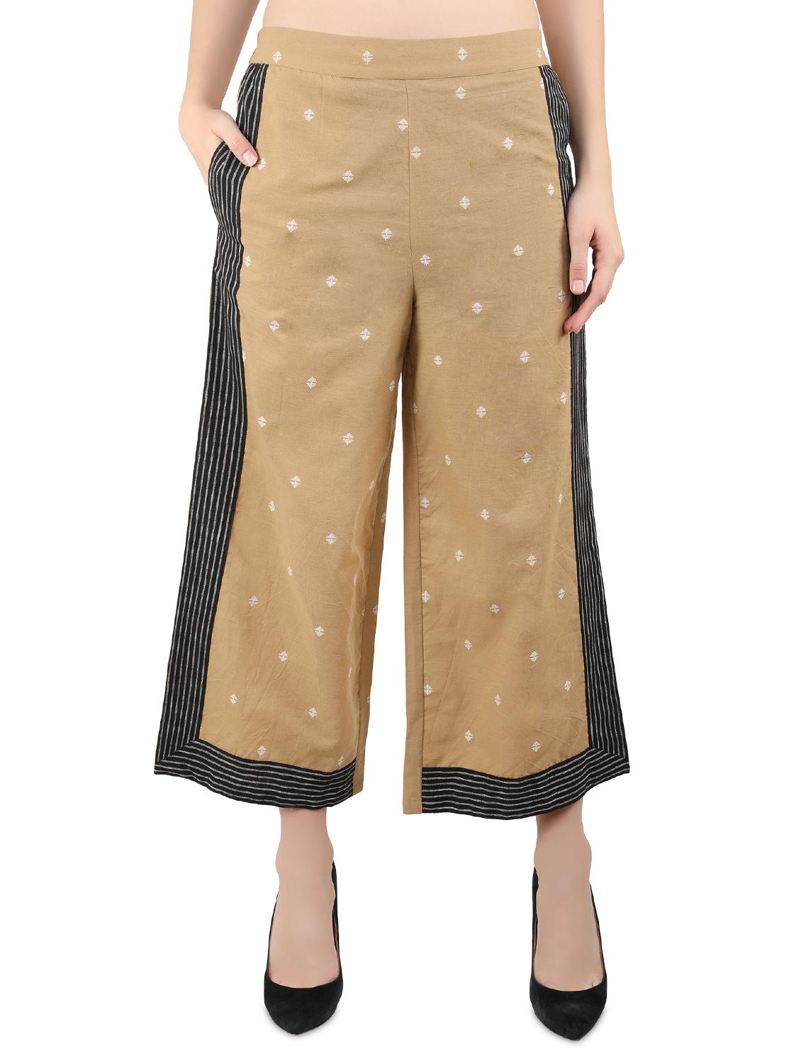 beige straight palazzo - 17544161 - Zoom Image - 1