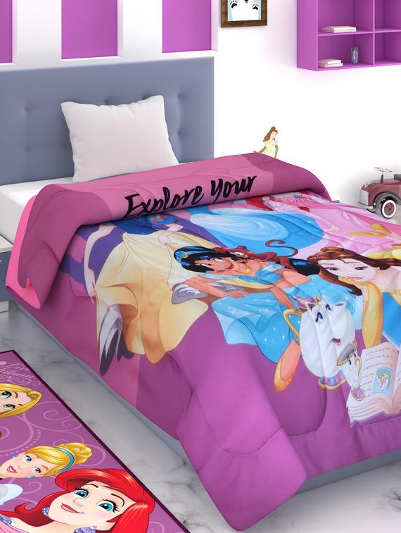 athom trendz disney princess kids comforter 300 gsm 135x220 cm - 17544175 - Zoom Image - 1
