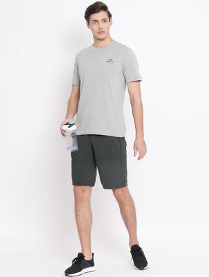 grey solid casual t-shirt - 17544223 - Standard Image - 4