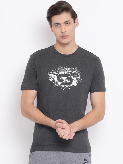 grey chest print t-shirt - 17544228 - Very Small Image - 1