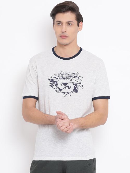 white chest print t-shirt - 17544229 - Standard Image - 1