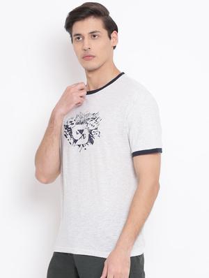 white chest print t-shirt - 17544229 - Standard Image - 2