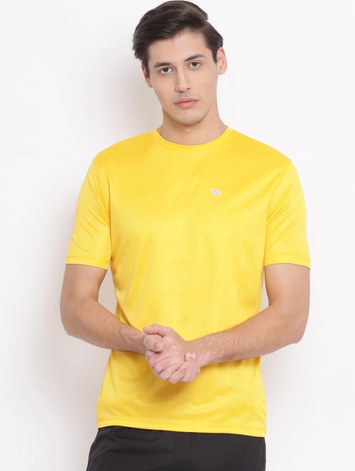 yellow solid casual t-shirt - 17544232 - Standard Image - 1