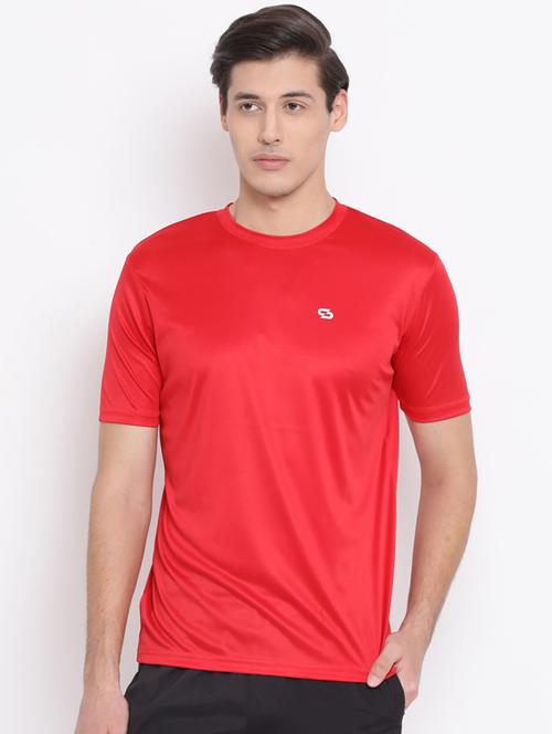 red solid casual t-shirt - 17544236 - Very Small Image - 1