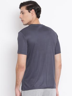 grey solid casual t-shirt - 17544238 - Standard Image - 3