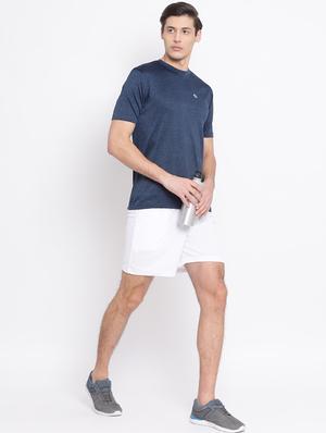 navy blue solid casual t-shirt - 17544242 - Standard Image - 4