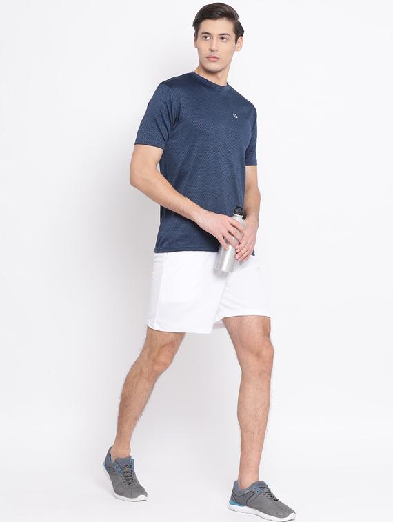 navy blue solid casual t-shirt - 17544242 - Zoom Image - 4