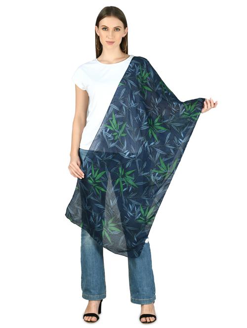 blue viscose stole - 17544391 - Standard Image - 1