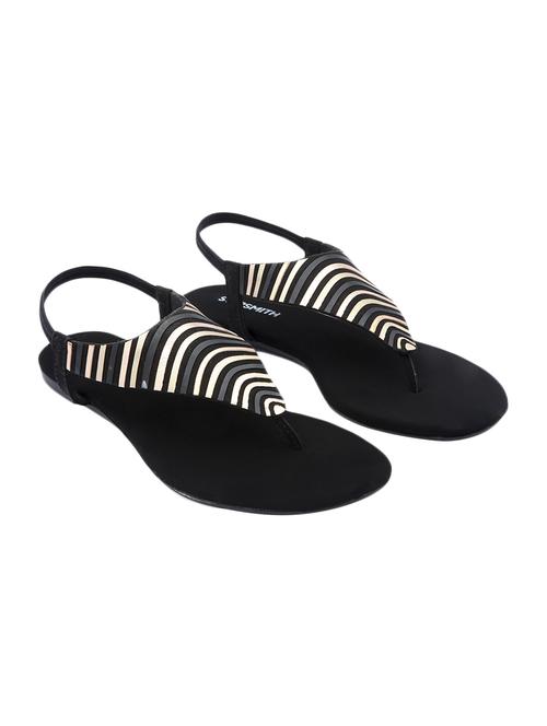 black synthetic back strap sandals - 17544441 - Standard Image - 1