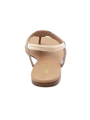 beige synthetic back strap sandals - 17544442 - Standard Image - 3