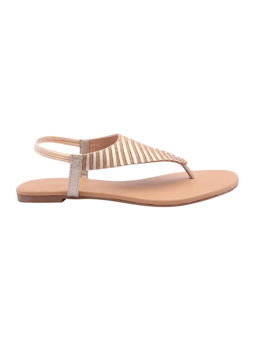 beige synthetic back strap sandals - 17544442 - Zoom Image - 2