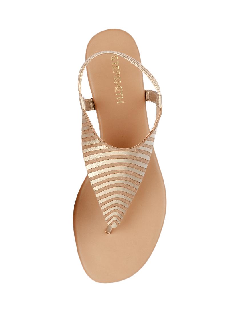 beige synthetic back strap sandals - 17544442 - Zoom Image - 4