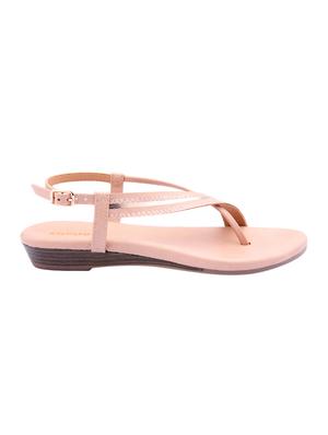 pink leatherette back strap sandals - 17544448 - Standard Image - 2