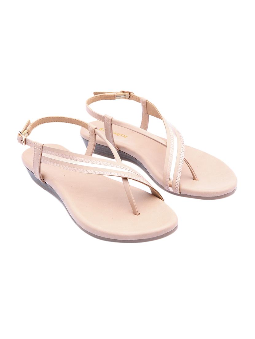 pink leatherette back strap sandals - 17544448 - Zoom Image - 1