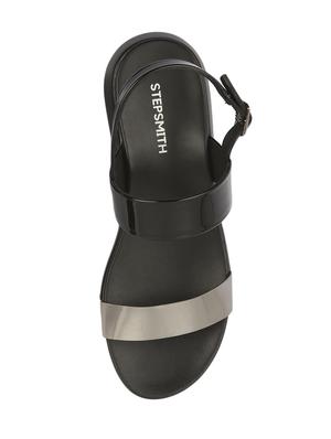 black patent flat forms sandals - 17544450 - Standard Image - 4