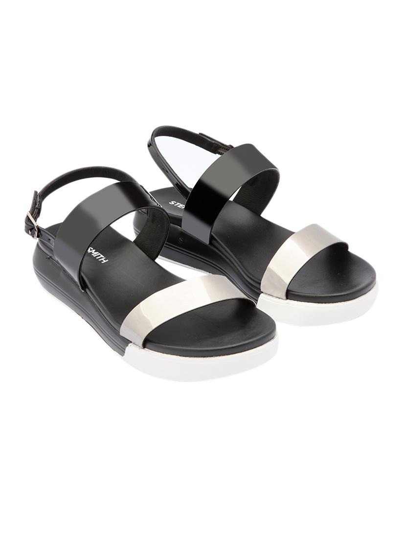 black patent flat forms sandals - 17544450 - Zoom Image - 1
