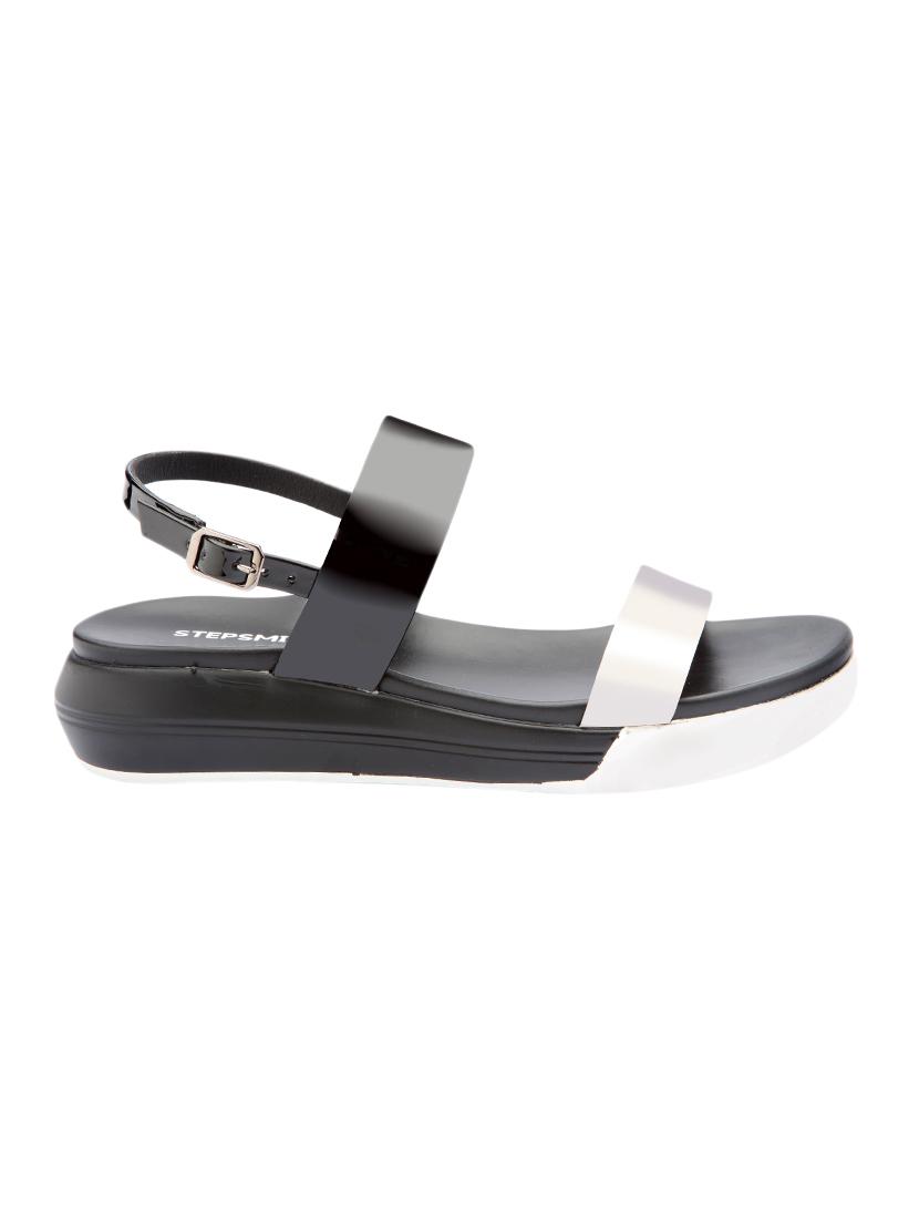 black patent flat forms sandals - 17544450 - Zoom Image - 2