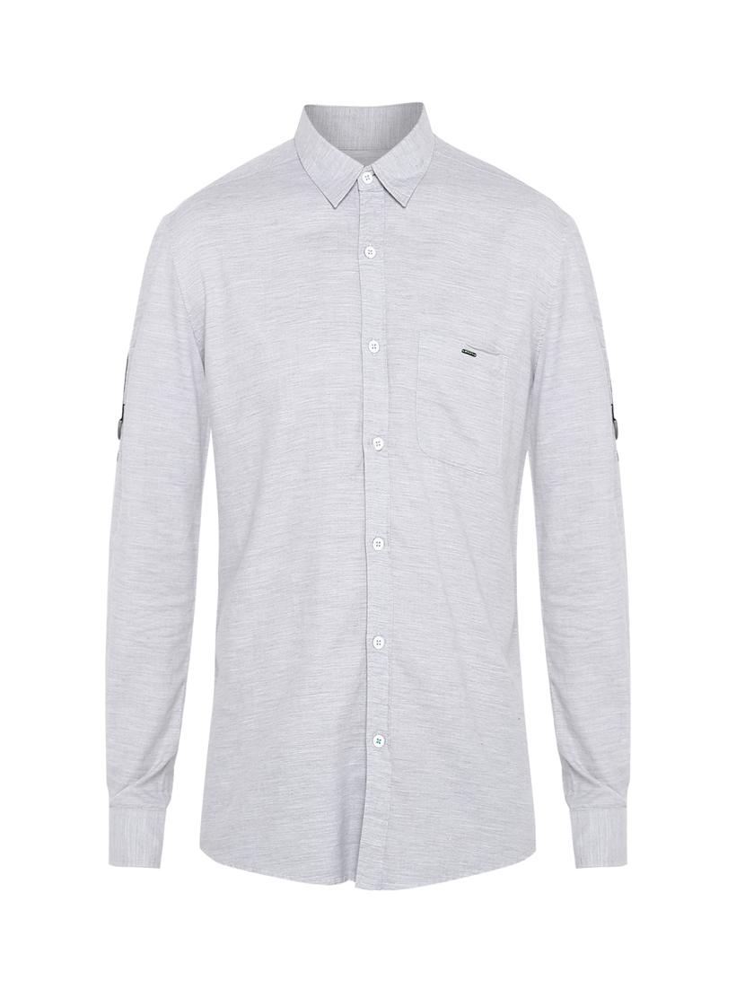 grey melange casual shirt - 17544478 - Zoom Image - 5
