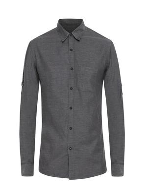 grey solid casual shirt - 17544480 - Standard Image - 5