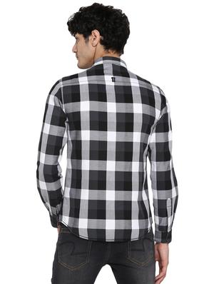grey checkered casual shirt - 17544485 - Standard Image - 3