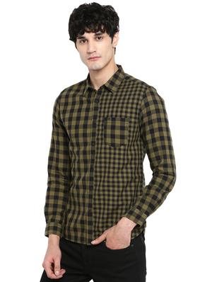 green checkered casual shirt - 17544493 - Standard Image - 2