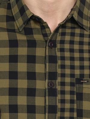 green checkered casual shirt - 17544493 - Standard Image - 4