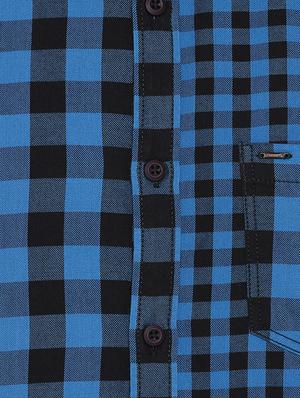 blue checkered casual shirt - 17544495 - Standard Image - 4