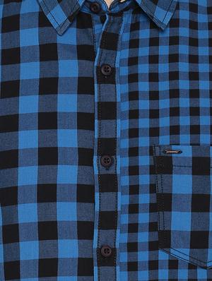 blue checkered casual shirt - 17544495 - Standard Image - 5