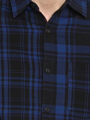 blue checkered casual shirt - 17544497 - Standard Image - 4