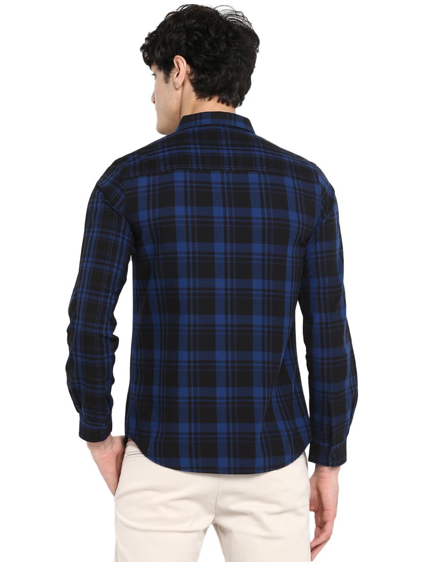 blue checkered casual shirt - 17544497 - Zoom Image - 3