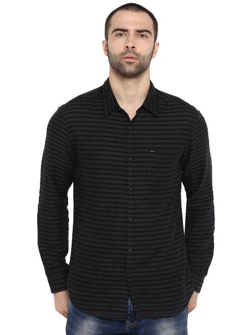 black striped casual shirt - 17544499 - Standard Image - 1
