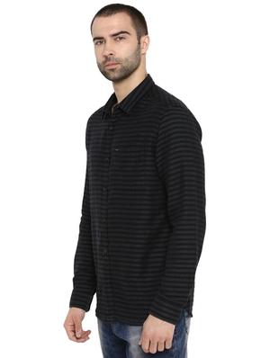 black striped casual shirt - 17544499 - Standard Image - 2