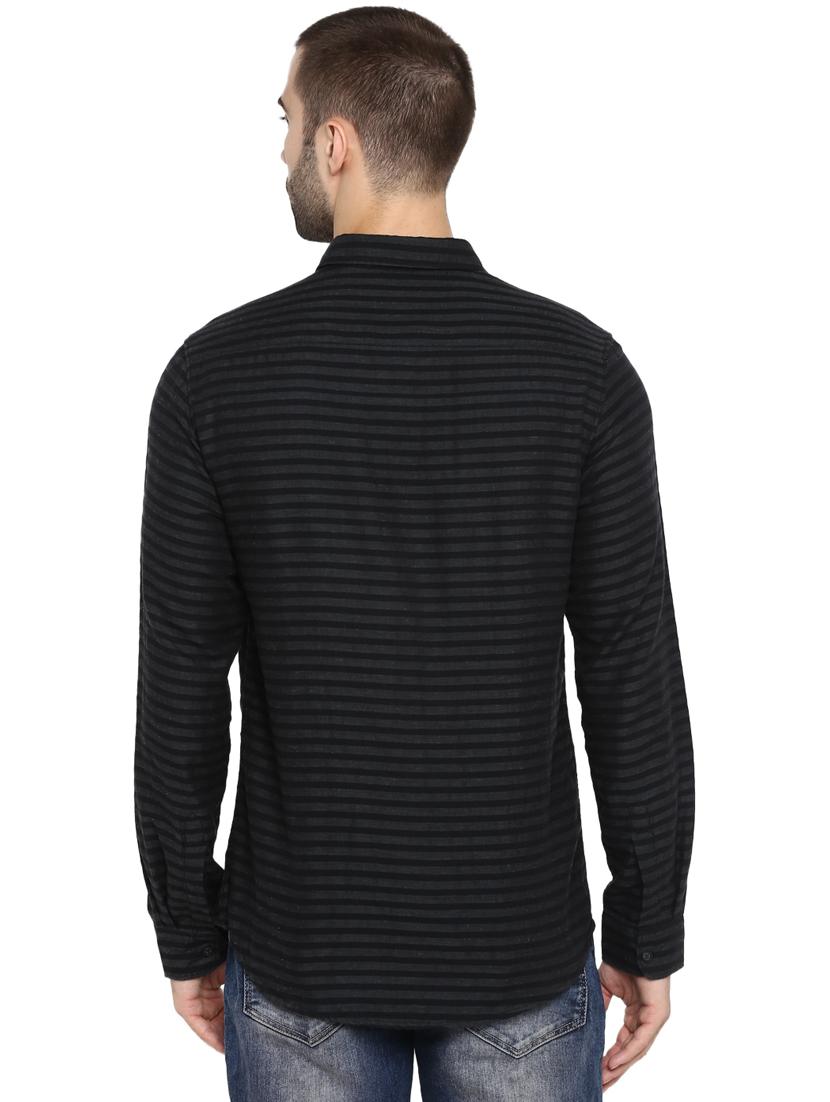 black striped casual shirt - 17544499 - Zoom Image - 3