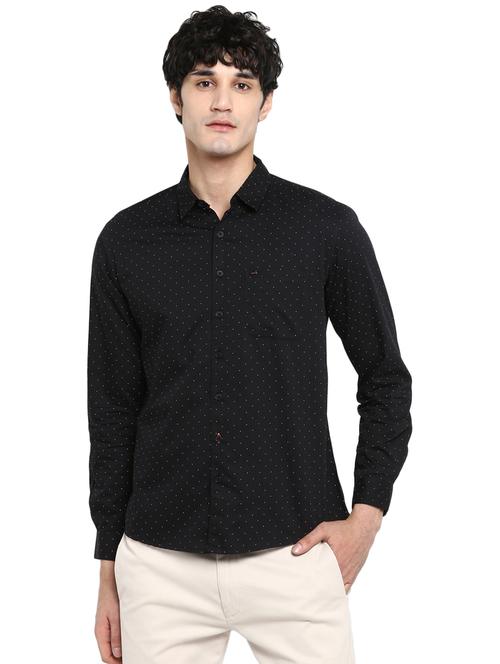 black polka dot casual shirt - 17544500 - Very Small Image - 1