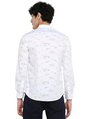 white printed casual shirt - 17544502 - Standard Image - 3
