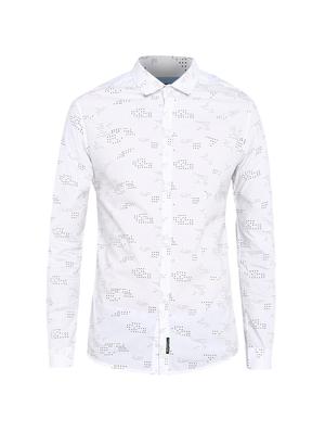white printed casual shirt - 17544502 - Standard Image - 4