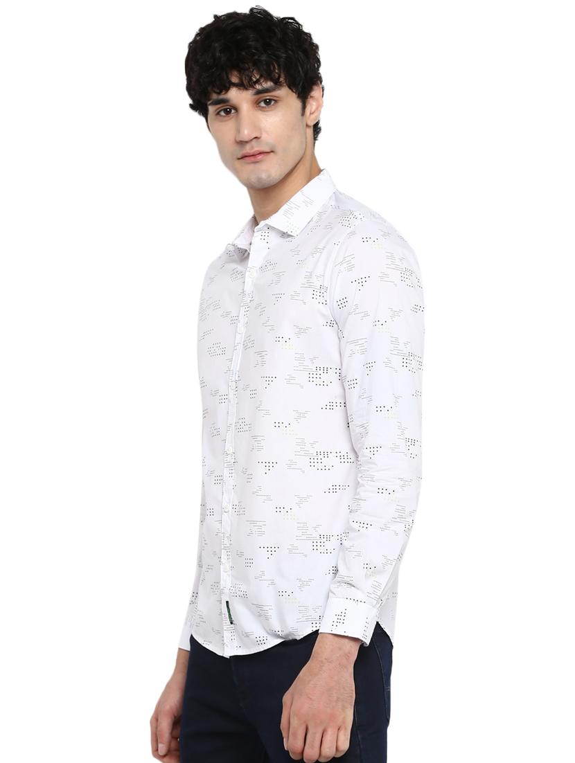 white printed casual shirt - 17544502 - Zoom Image - 2
