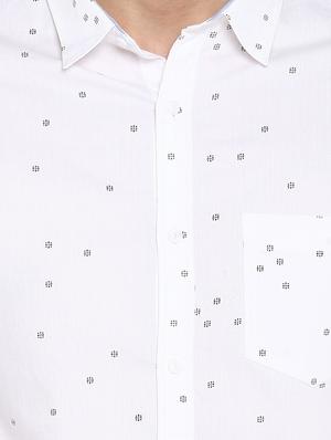 white printed casual shirt - 17544504 - Standard Image - 4