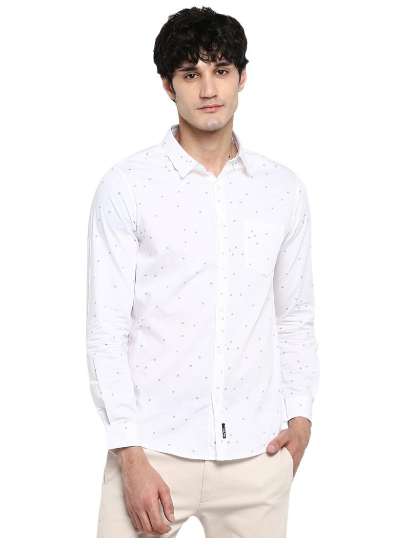 white printed casual shirt - 17544504 - Zoom Image - 1