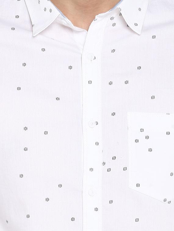 white printed casual shirt - 17544504 - Zoom Image - 4