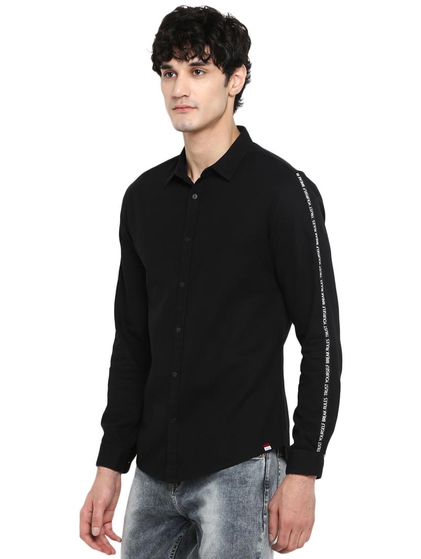 black solid casual shirt - 17544512 - Zoom Image - 2
