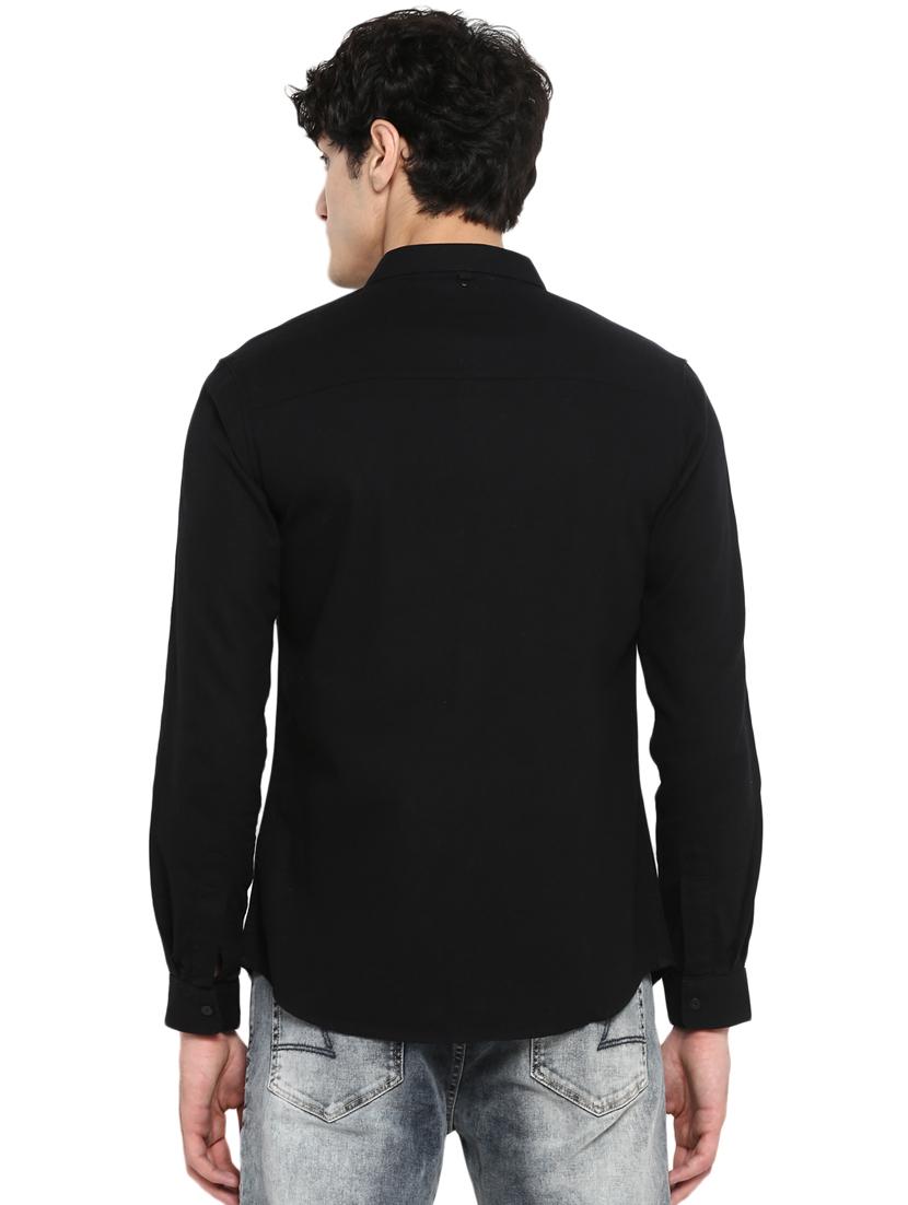 black solid casual shirt - 17544512 - Zoom Image - 3