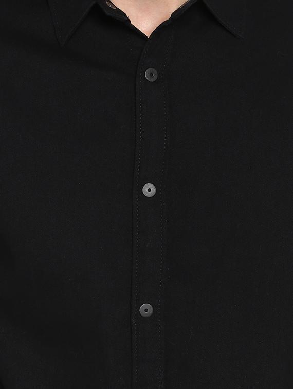 black solid casual shirt - 17544512 - Zoom Image - 5