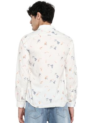 white printed casual shirt - 17544513 - Standard Image - 3